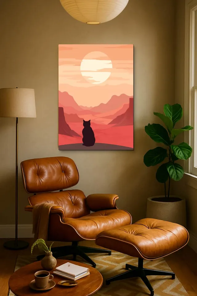 Living Room Calisma Midcentury Eames Corner