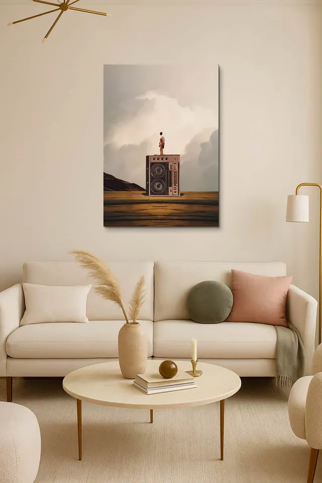 Living Room Salon Decor Cream Armchair Pair