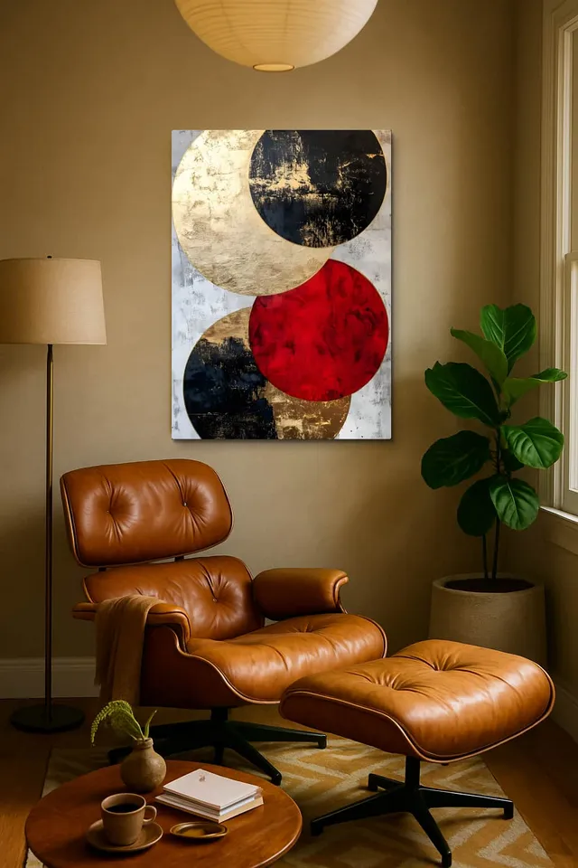 Living Room Calisma Midcentury Eames Corner