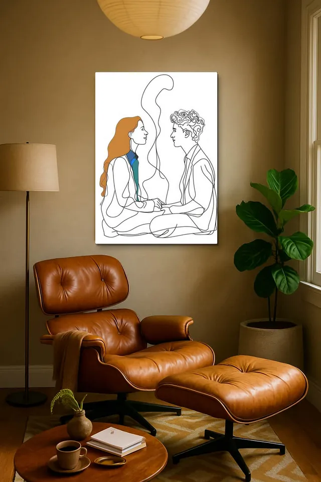 Living Room Calisma Midcentury Eames Corner
