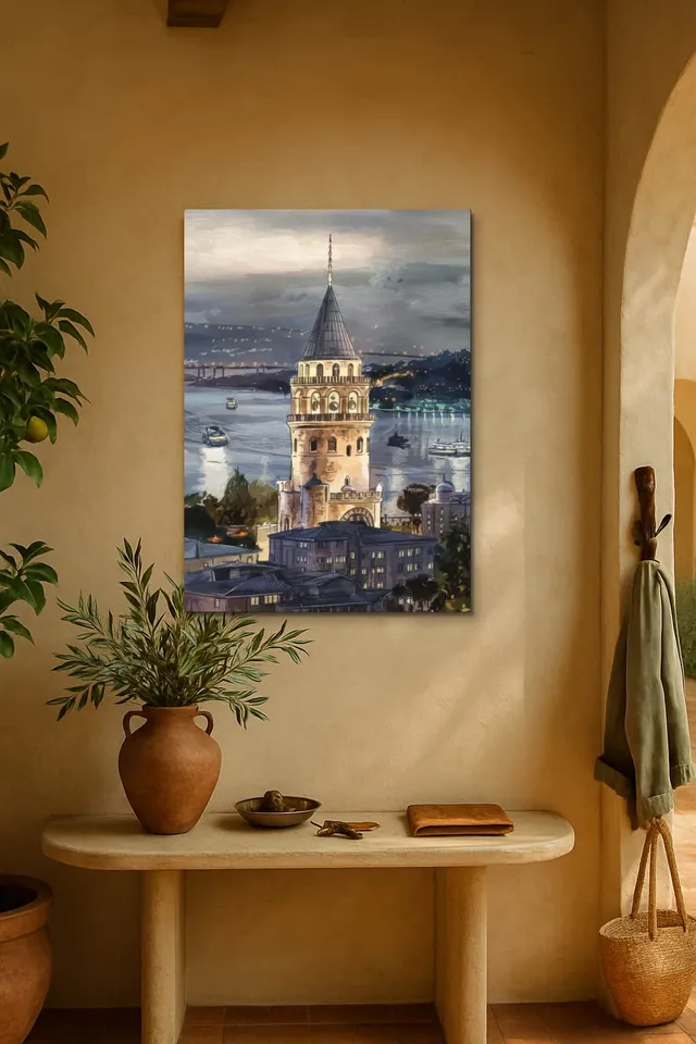 Living Room Entrance Mediterranean Arch