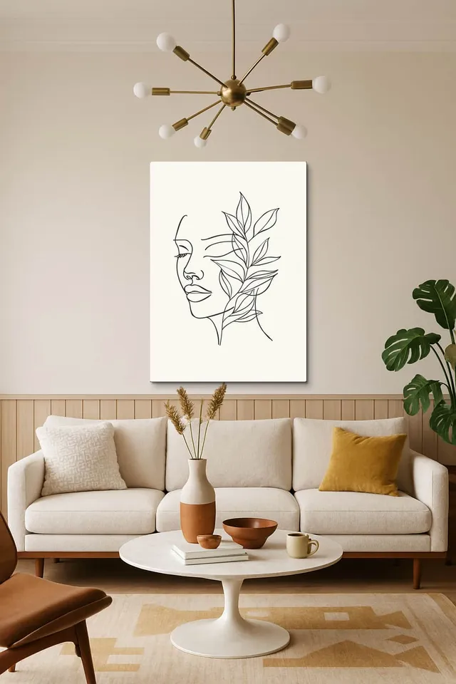 Living Room Salon Decor Mid Century Walnut Sputnik