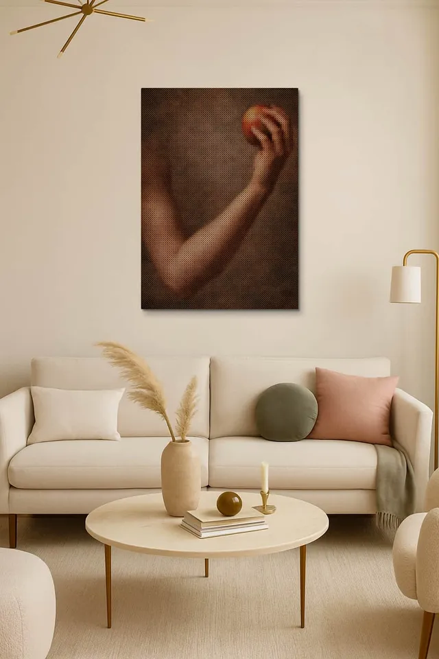 Living Room Salon Decor Cream Armchair Pair