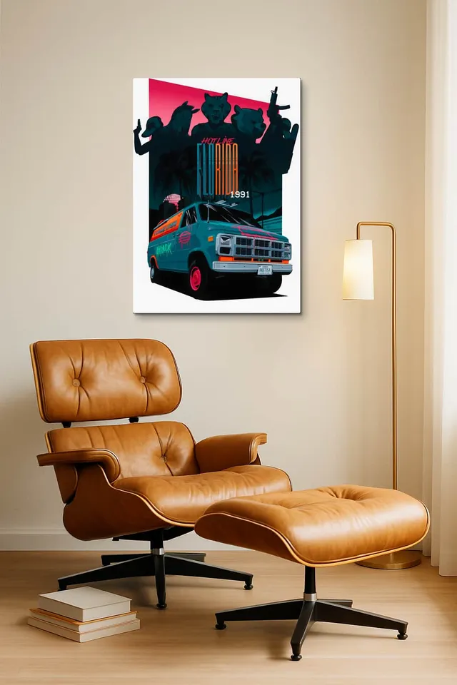 Living Room Okuma Caramel Eames Lounge
