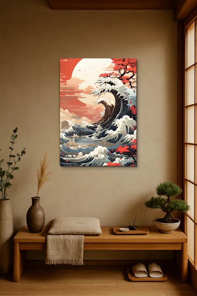 Living Room Japandi Shoji Screen