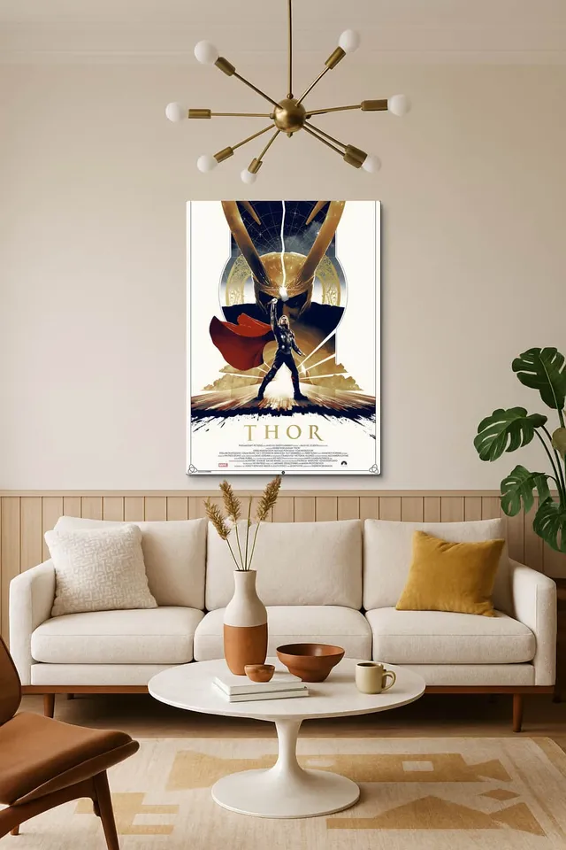 Living Room Salon Decor Mid Century Walnut Sputnik
