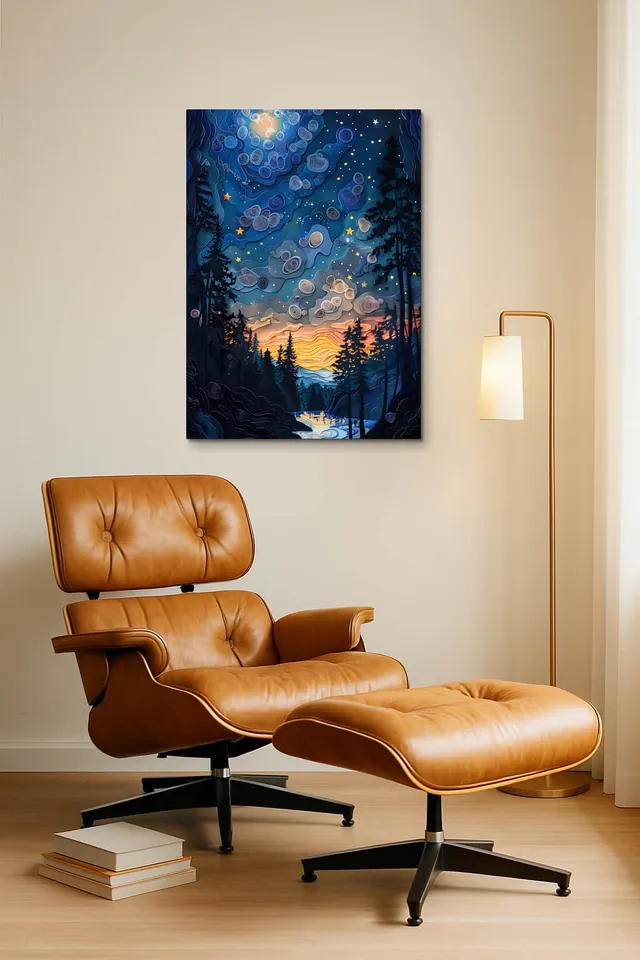 Living Room Okuma Caramel Eames Lounge