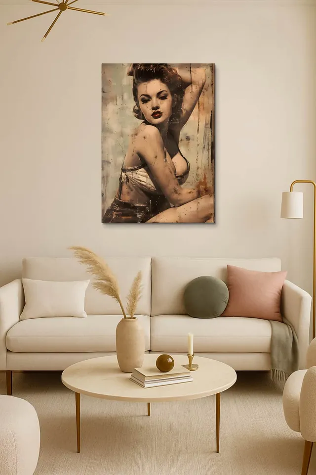 Living Room Salon Decor Cream Armchair Pair