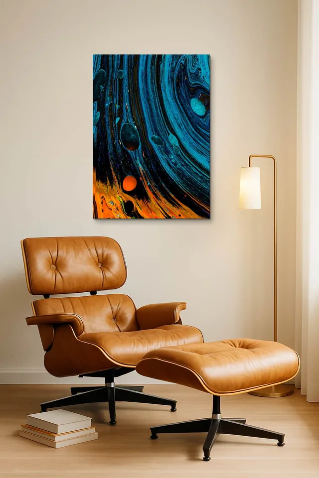 Living Room Okuma Caramel Eames Lounge