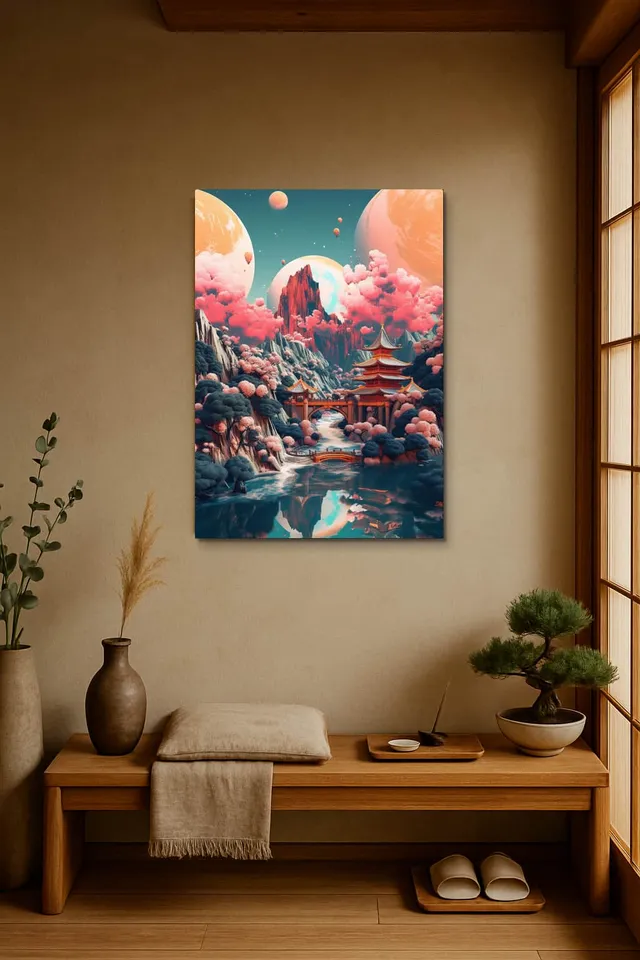 Living Room Japandi Shoji Screen