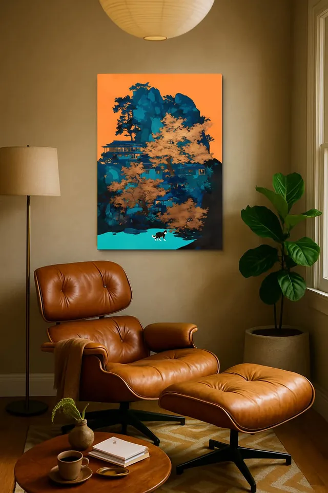 Living Room Calisma Midcentury Eames Corner