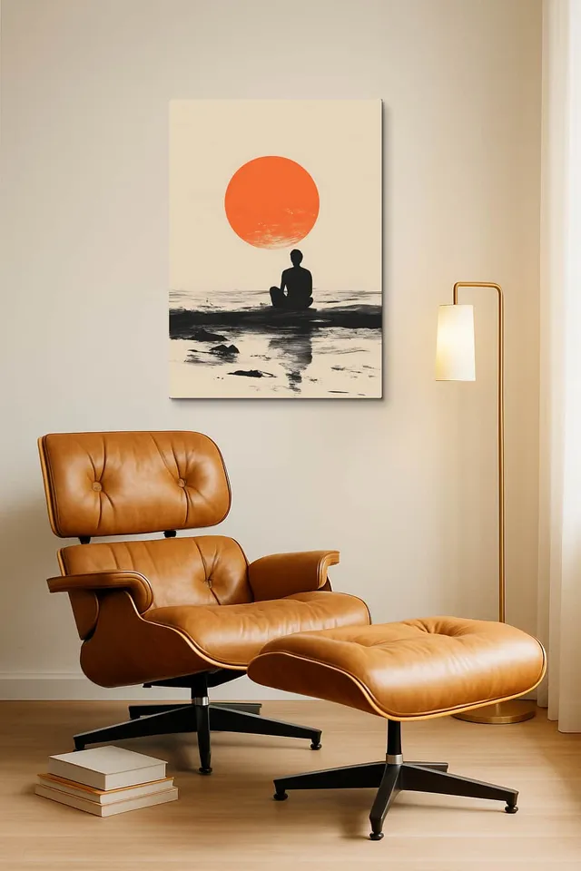 Living Room Okuma Caramel Eames Lounge