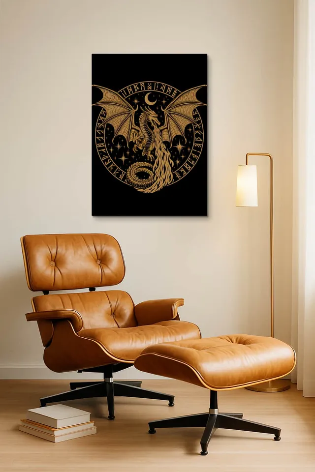 Living Room Okuma Caramel Eames Lounge