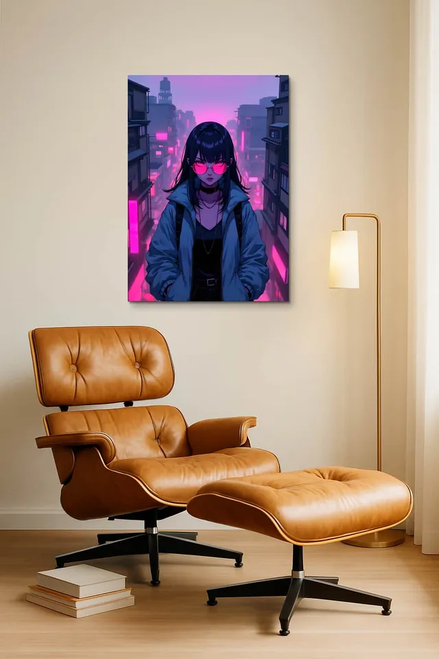 Living Room Okuma Caramel Eames Lounge