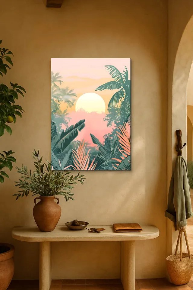 Living Room Entrance Mediterranean Arch