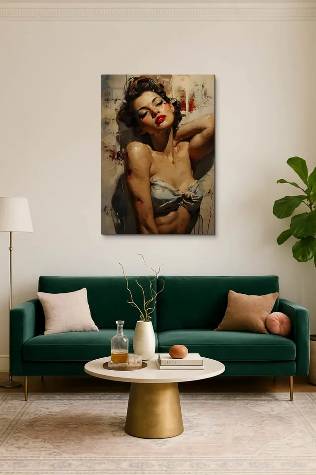 Living Room Salon Decor Emerald Velvet Sofa