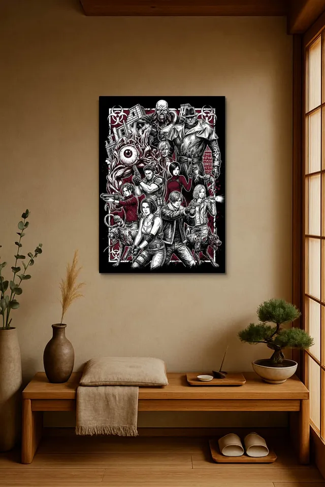 Living Room Japandi Shoji Screen