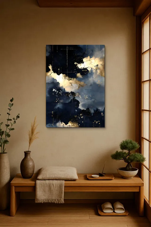 Living Room Japandi Shoji Screen