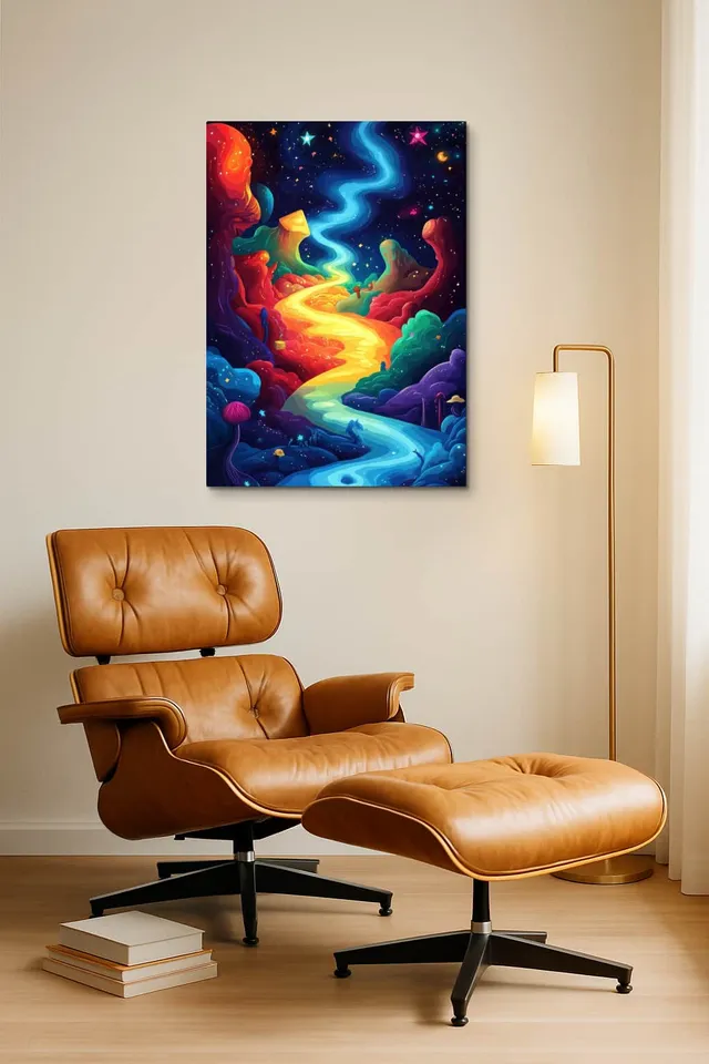 Living Room Okuma Caramel Eames Lounge