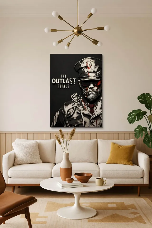 Living Room Salon Decor Mid Century Walnut Sputnik