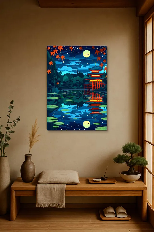 Living Room Japandi Shoji Screen
