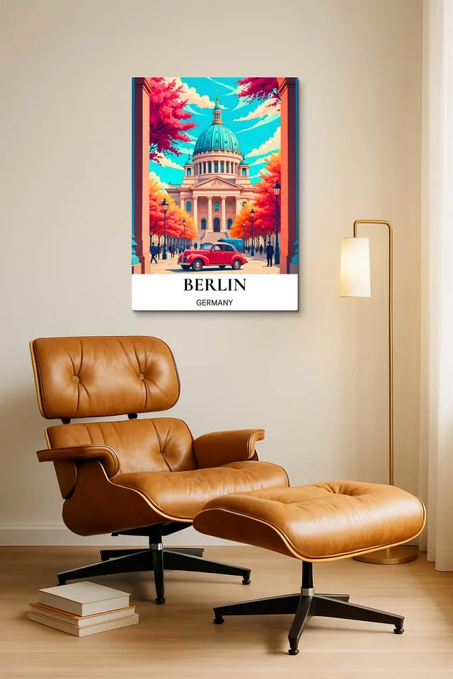 Living Room Okuma Caramel Eames Lounge