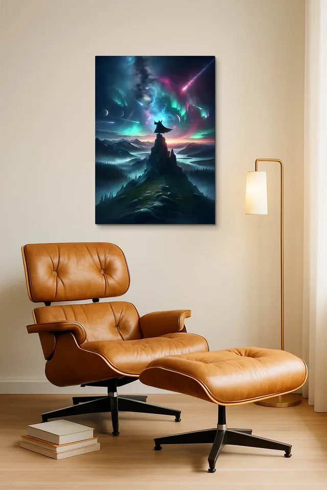 Living Room Okuma Caramel Eames Lounge