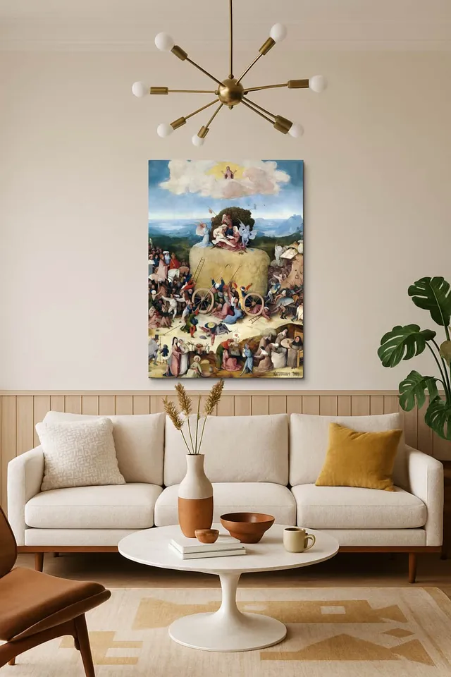 Living Room Salon Decor Mid Century Walnut Sputnik