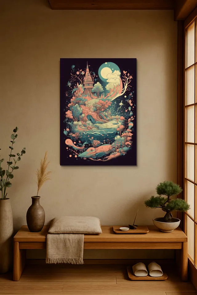 Living Room Japandi Shoji Screen