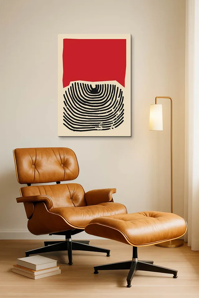 Living Room Okuma Caramel Eames Lounge