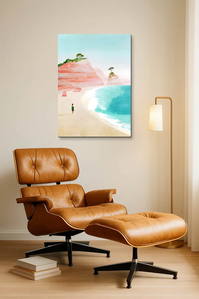 Living Room Okuma Caramel Eames Lounge