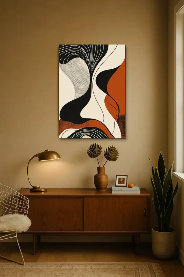Living Room Midcentury Walnut Credenza