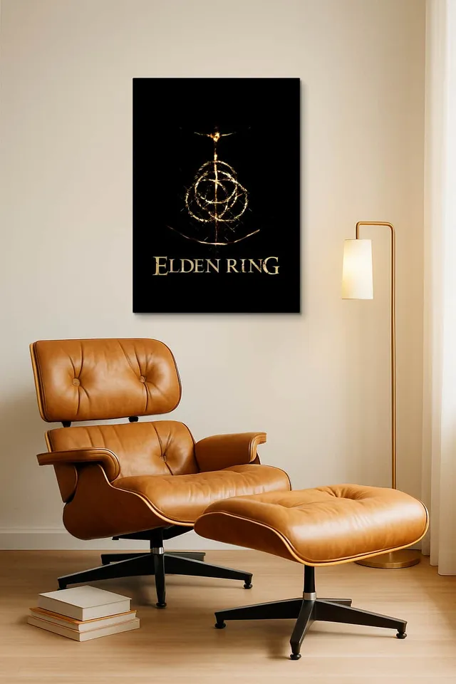 Living Room Okuma Caramel Eames Lounge