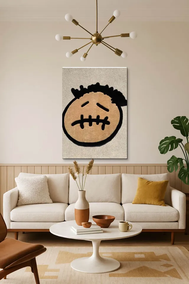 Living Room Salon Decor Mid Century Walnut Sputnik