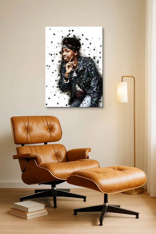 Living Room Okuma Caramel Eames Lounge