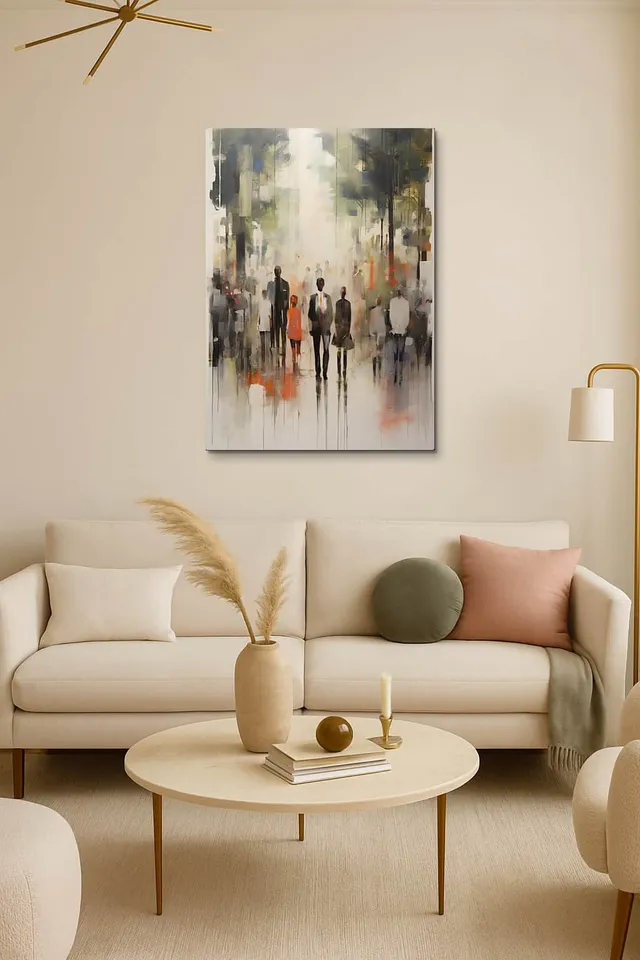 Living Room Salon Decor Cream Armchair Pair