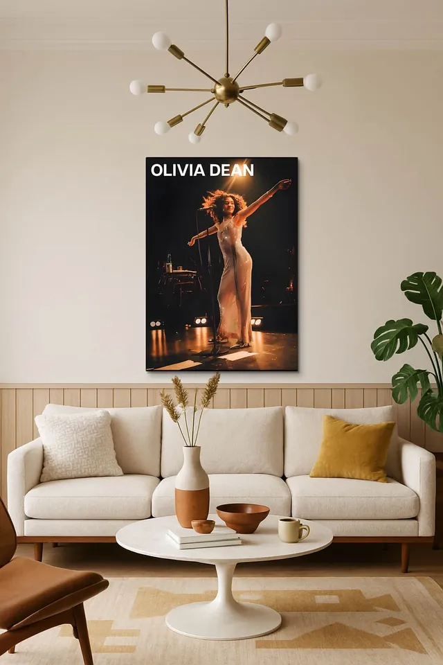 Living Room Salon Decor Mid Century Walnut Sputnik