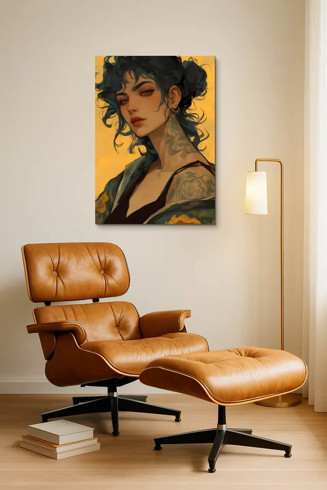 Living Room Okuma Caramel Eames Lounge