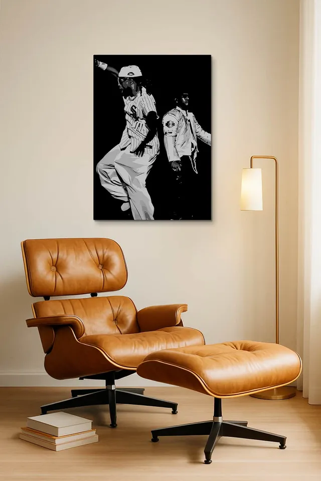 Living Room Okuma Caramel Eames Lounge