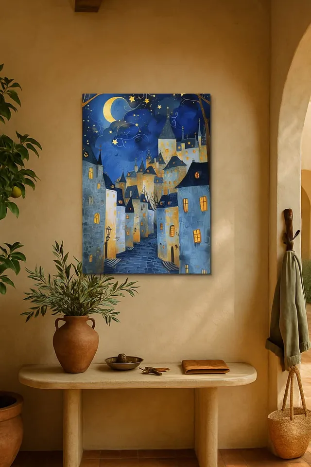 Living Room Entrance Mediterranean Arch