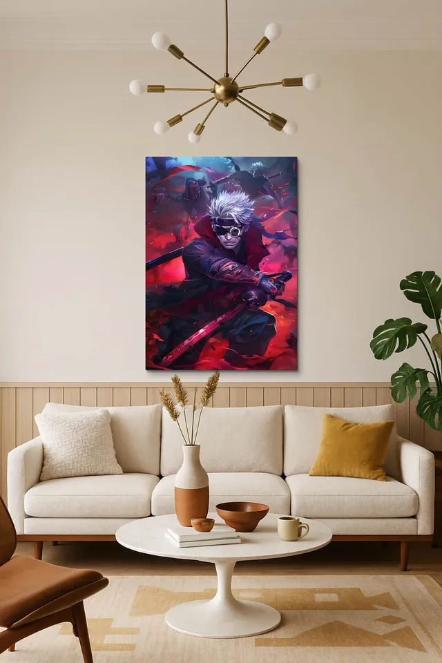 Living Room Salon Decor Mid Century Walnut Sputnik