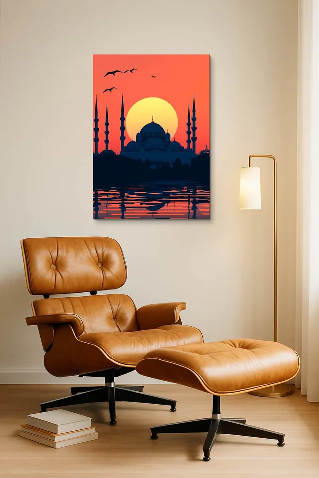 Living Room Okuma Caramel Eames Lounge