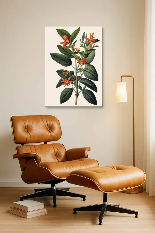 Living Room Okuma Caramel Eames Lounge