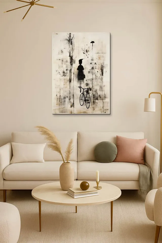 Living Room Salon Decor Cream Armchair Pair