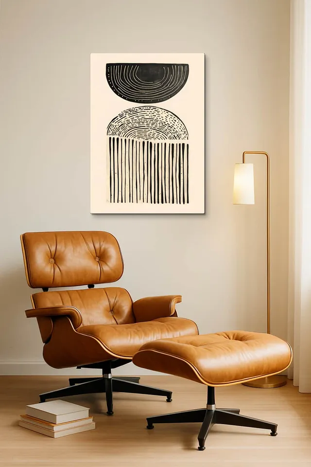 Living Room Okuma Caramel Eames Lounge