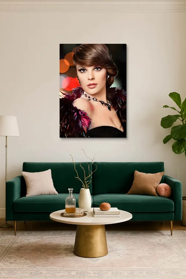 Living Room Salon Decor Emerald Velvet Sofa