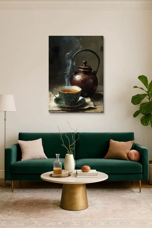 Living Room Salon Decor Emerald Velvet Sofa