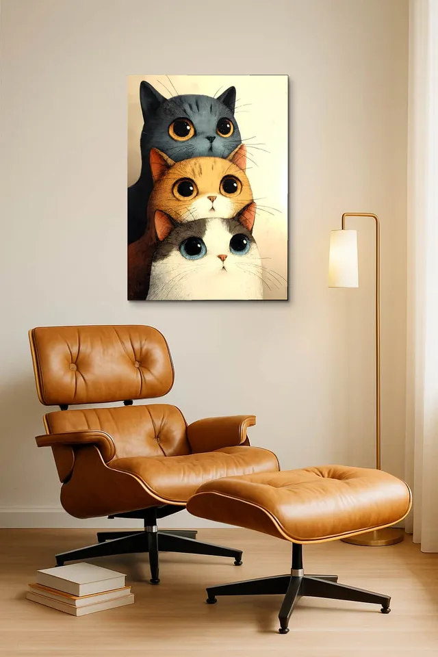 Living Room Okuma Caramel Eames Lounge