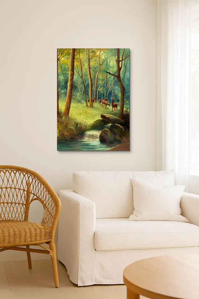 Living Room Salon Coastal Rattan Airy