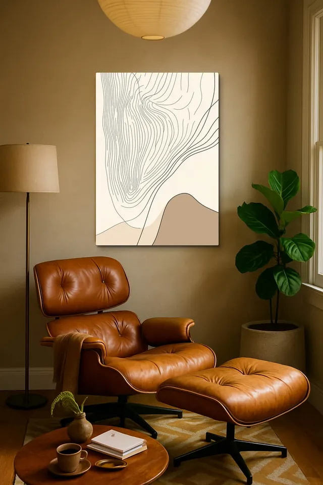 Living Room Calisma Midcentury Eames Corner